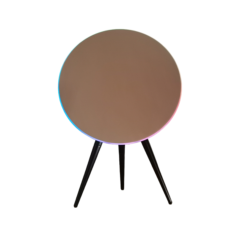 How does a living room floor-standing stereo subwoofer recreate the immersive home audiovisual experience with deep bass?